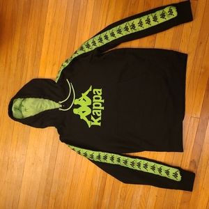 Lime green & black Kappa hoodie size small